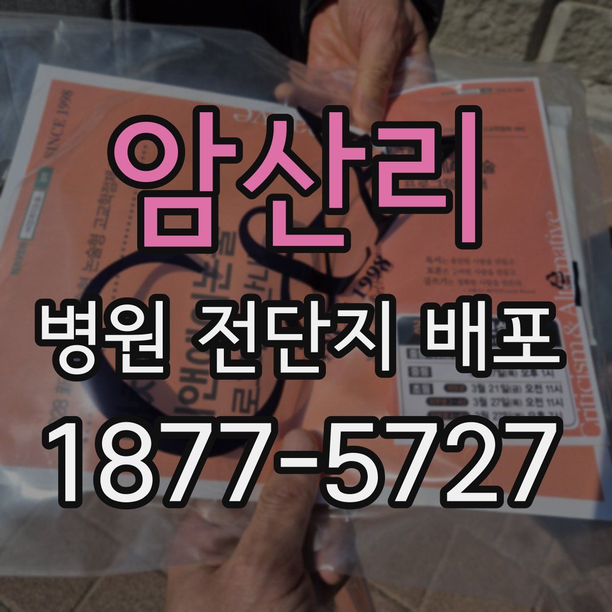 암산리 병원 전단지 배포