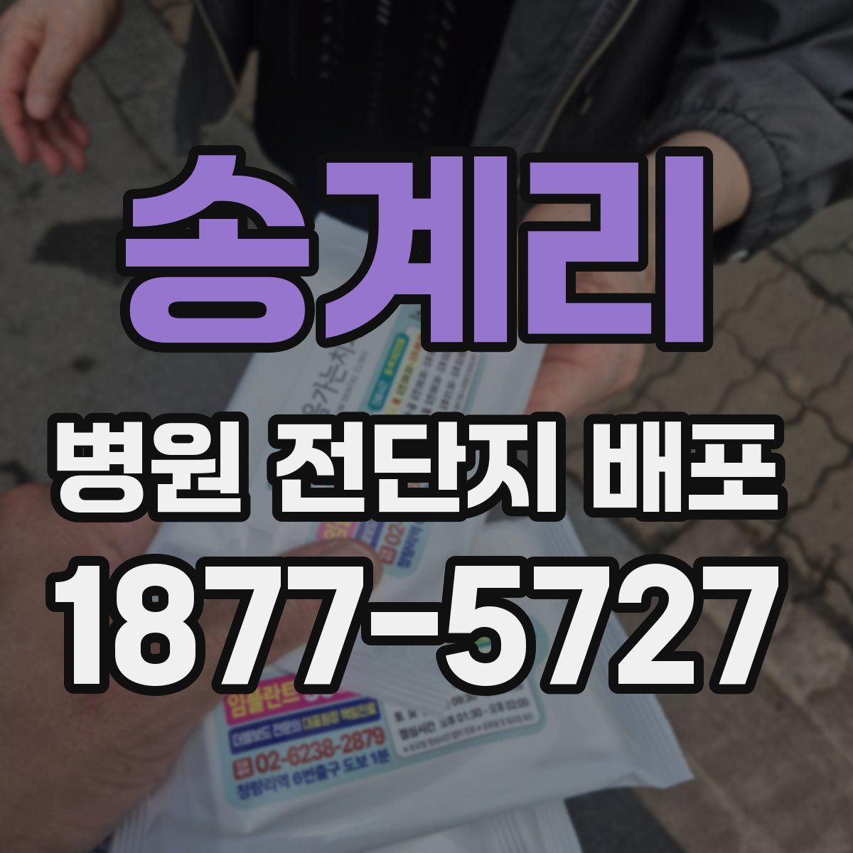 송계리 병원 전단지 배포