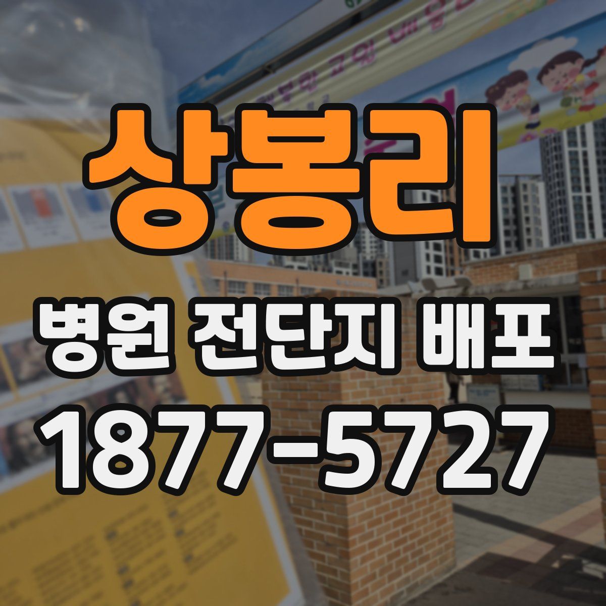상봉리 병원 전단지 배포