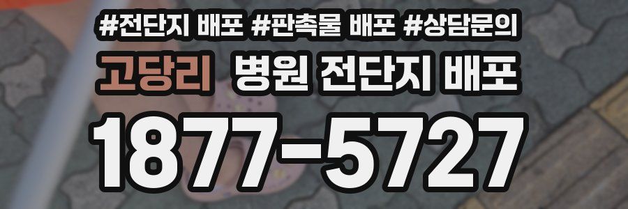 고당리 병원 전단지 배포