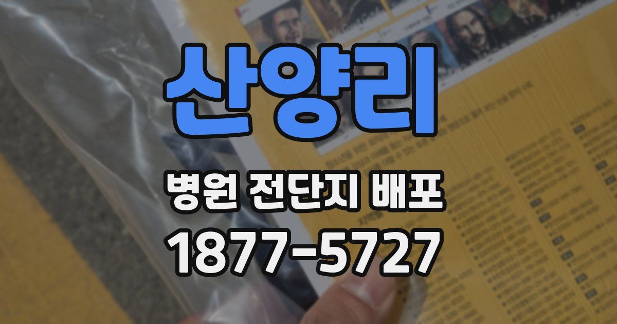 산양리 병원 전단지 배포