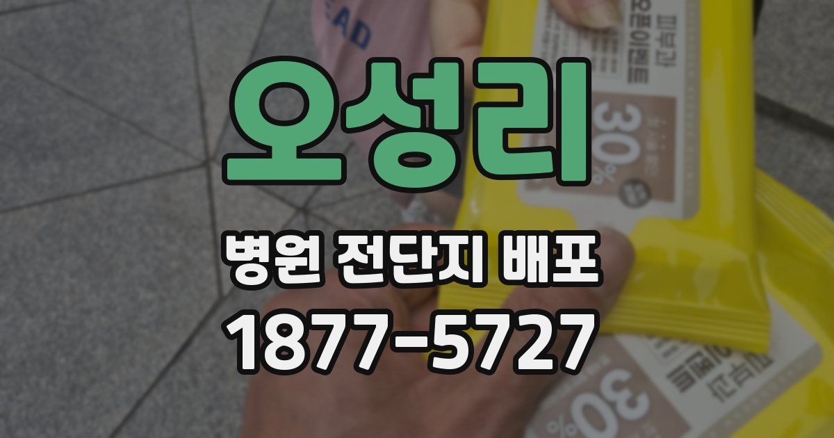 오성리 병원 전단지 배포