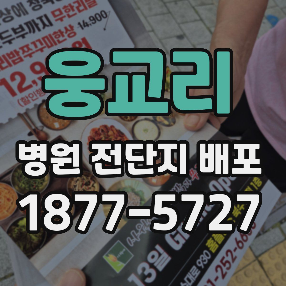 웅교리 병원 전단지 배포