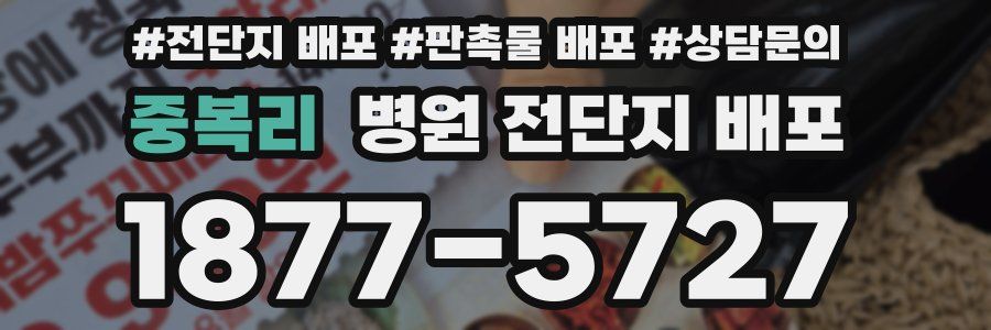 중복리 병원 전단지 배포