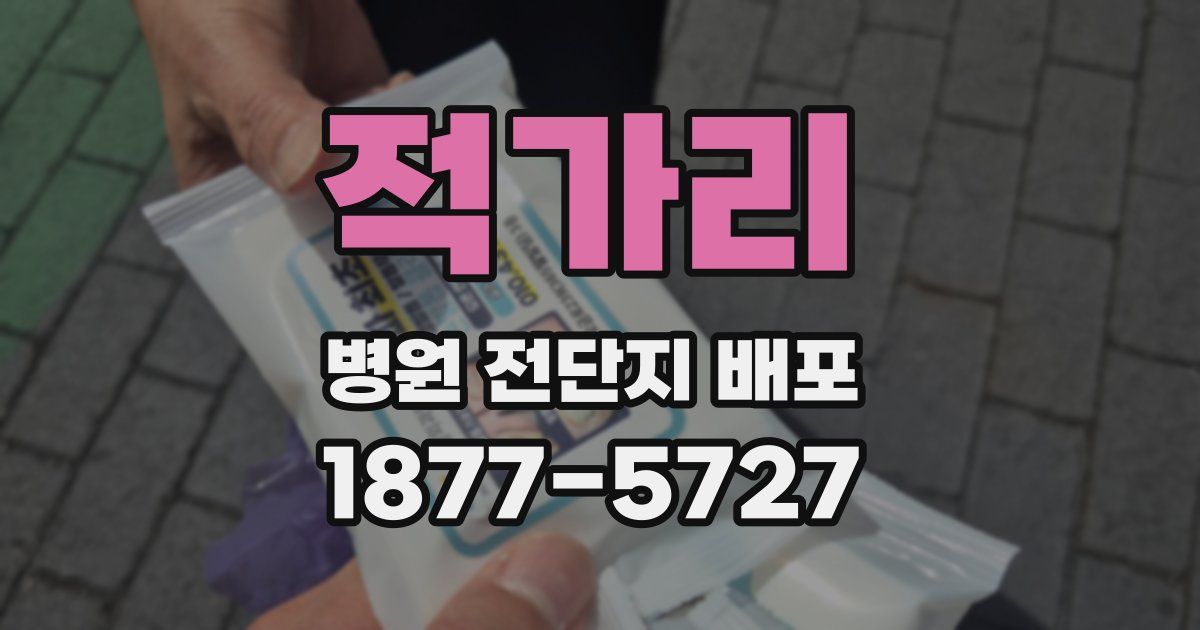 적가리 병원 전단지 배포