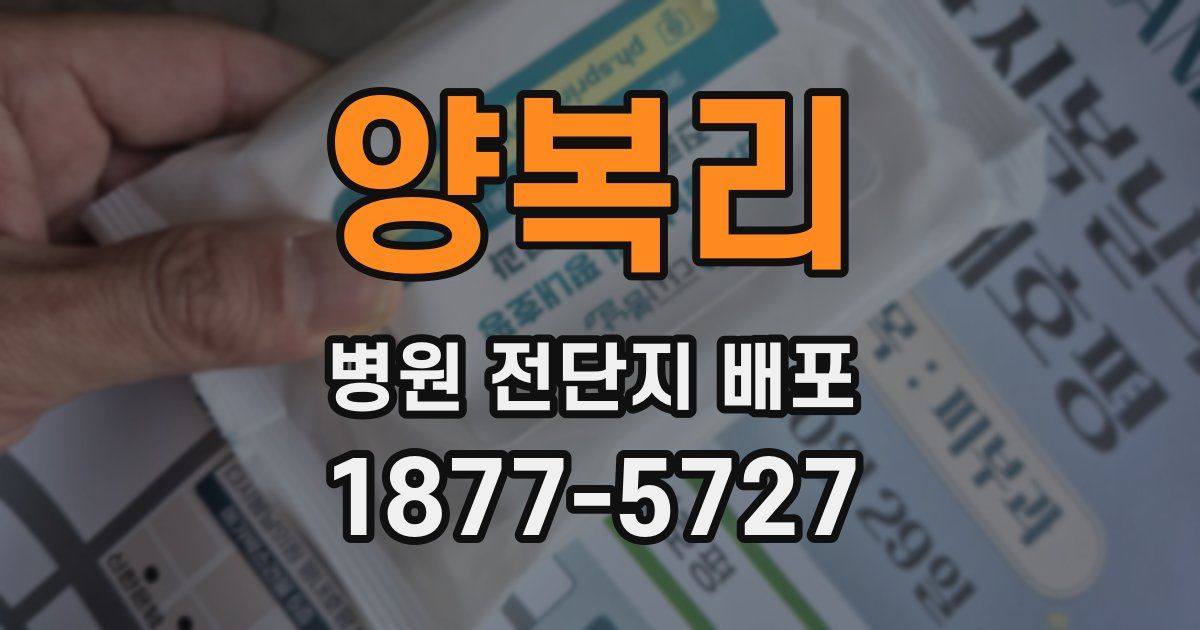 양복리 병원 전단지 배포