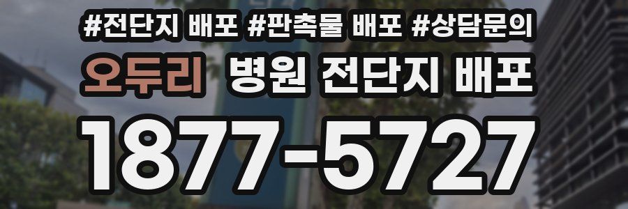 오두리 병원 전단지 배포