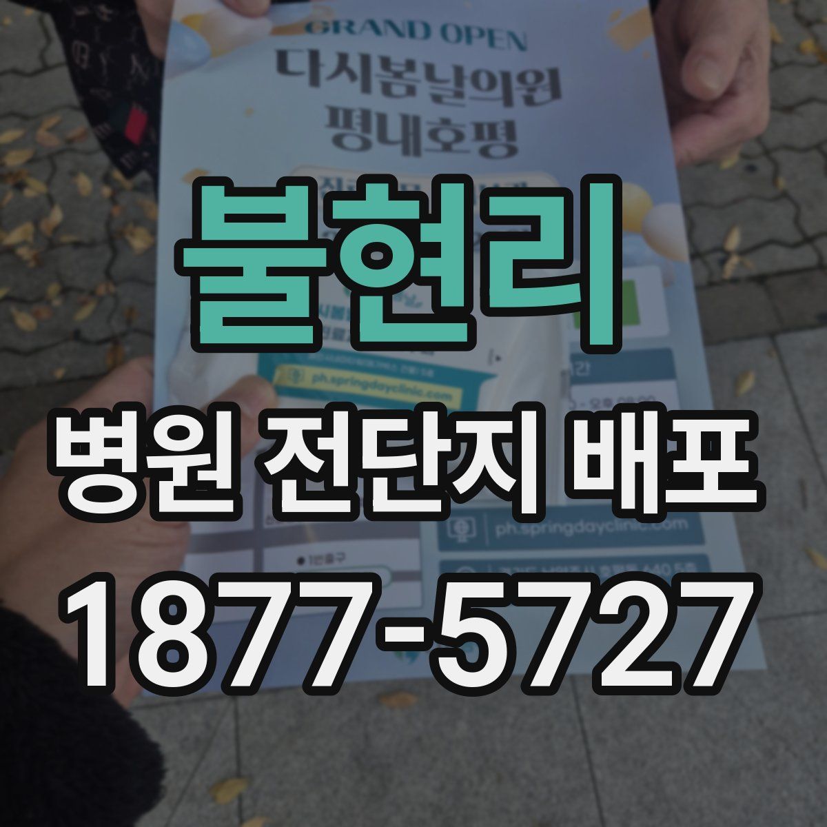 불현리 병원 전단지 배포