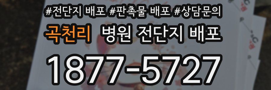 곡천리 병원 전단지 배포