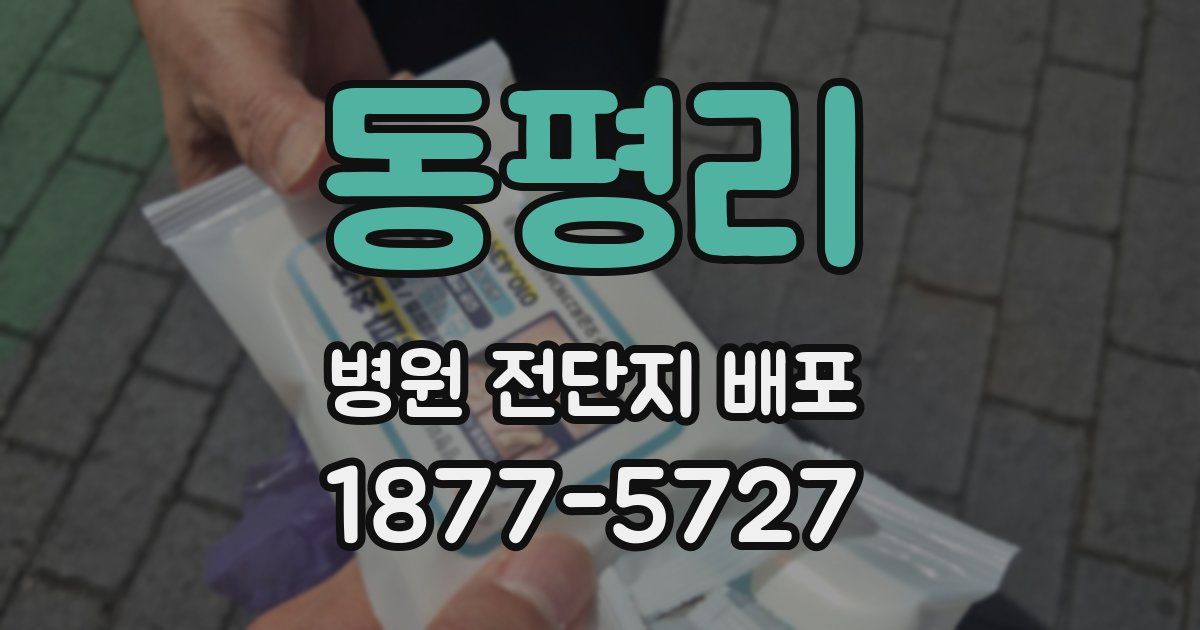 동평리 병원 전단지 배포