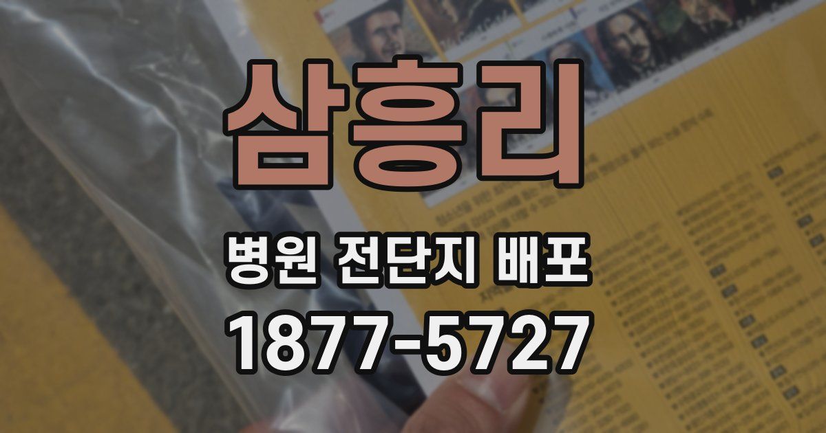 삼흥리 병원 전단지 배포