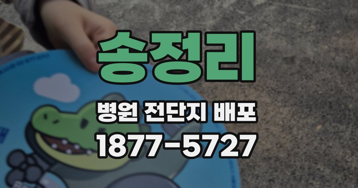 송정리 병원 전단지 배포