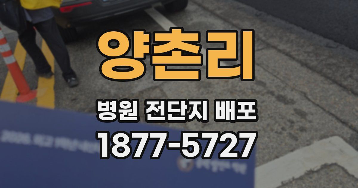 양촌리 병원 전단지 배포