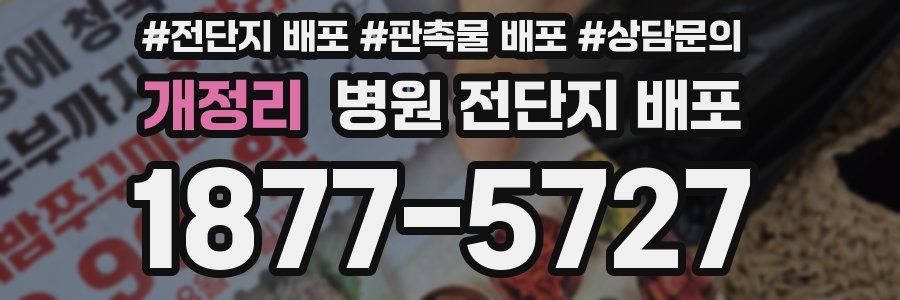 개정리 병원 전단지 배포