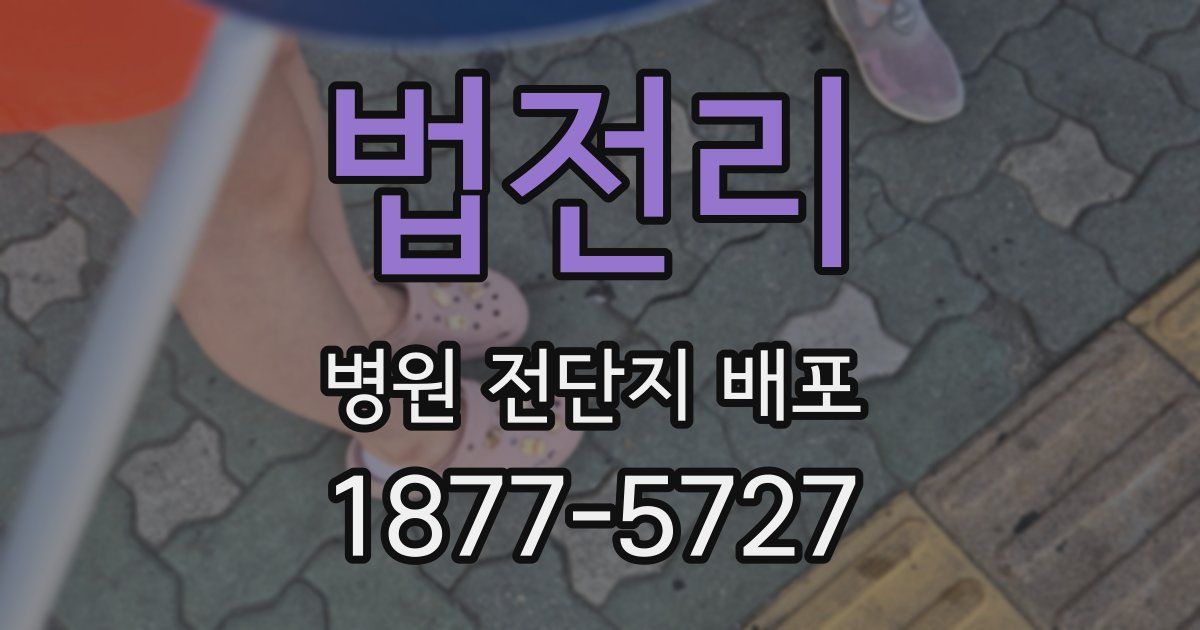 법전리 병원 전단지 배포