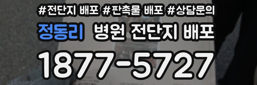 정동리 병원 전단지 배포