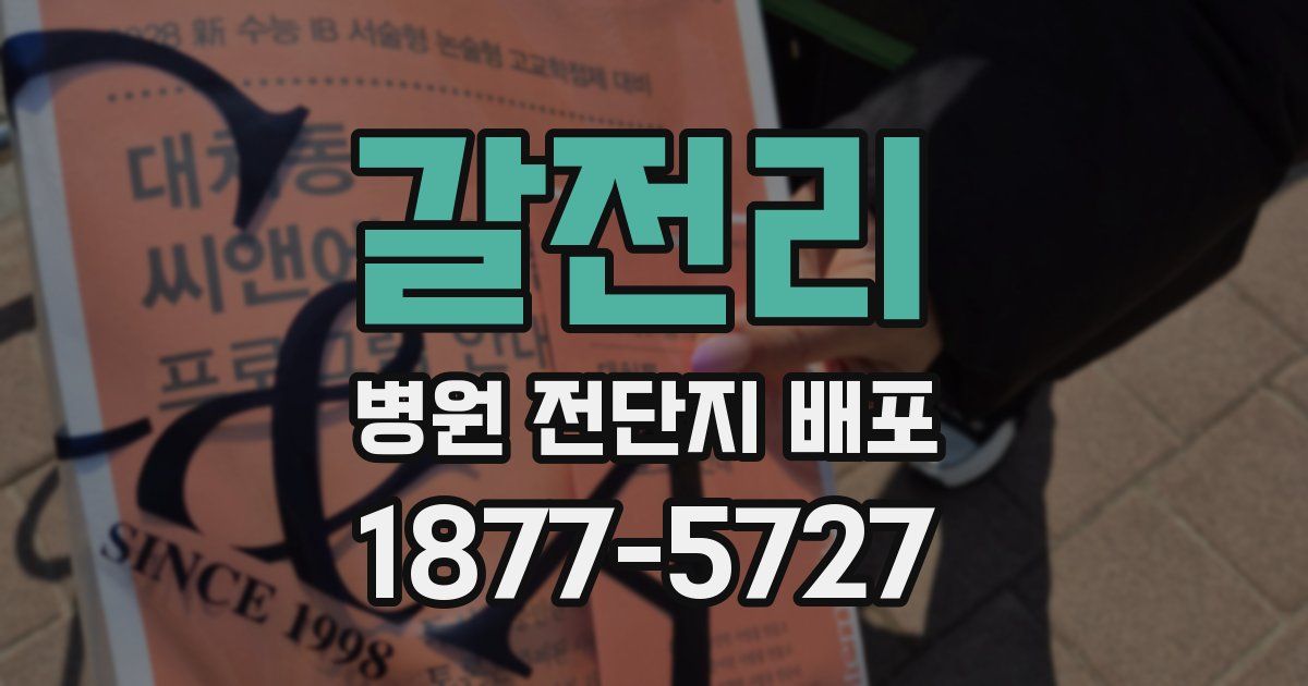 갈전리 병원 전단지 배포