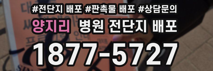 양지리 병원 전단지 배포