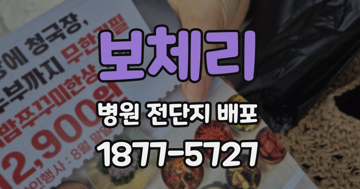 보체리 병원 전단지 배포
