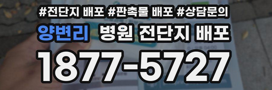 양변리 병원 전단지 배포