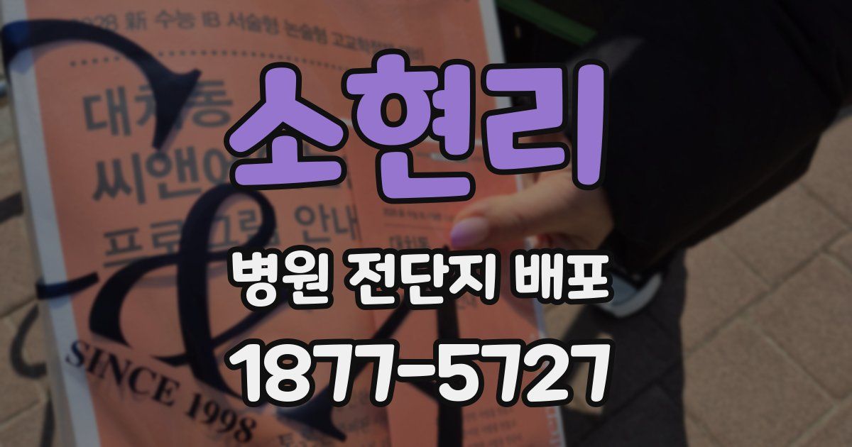 소현리 병원 전단지 배포