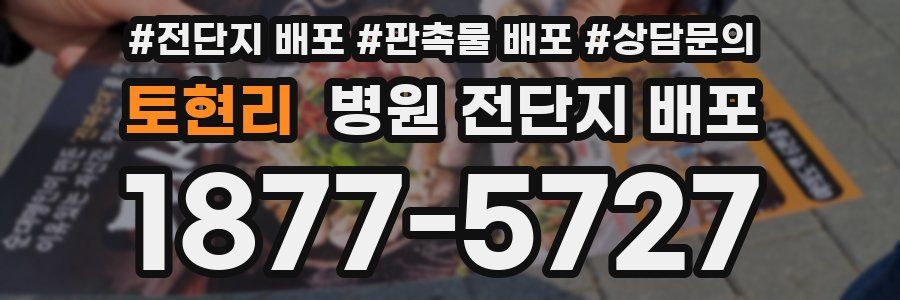 토현리 병원 전단지 배포