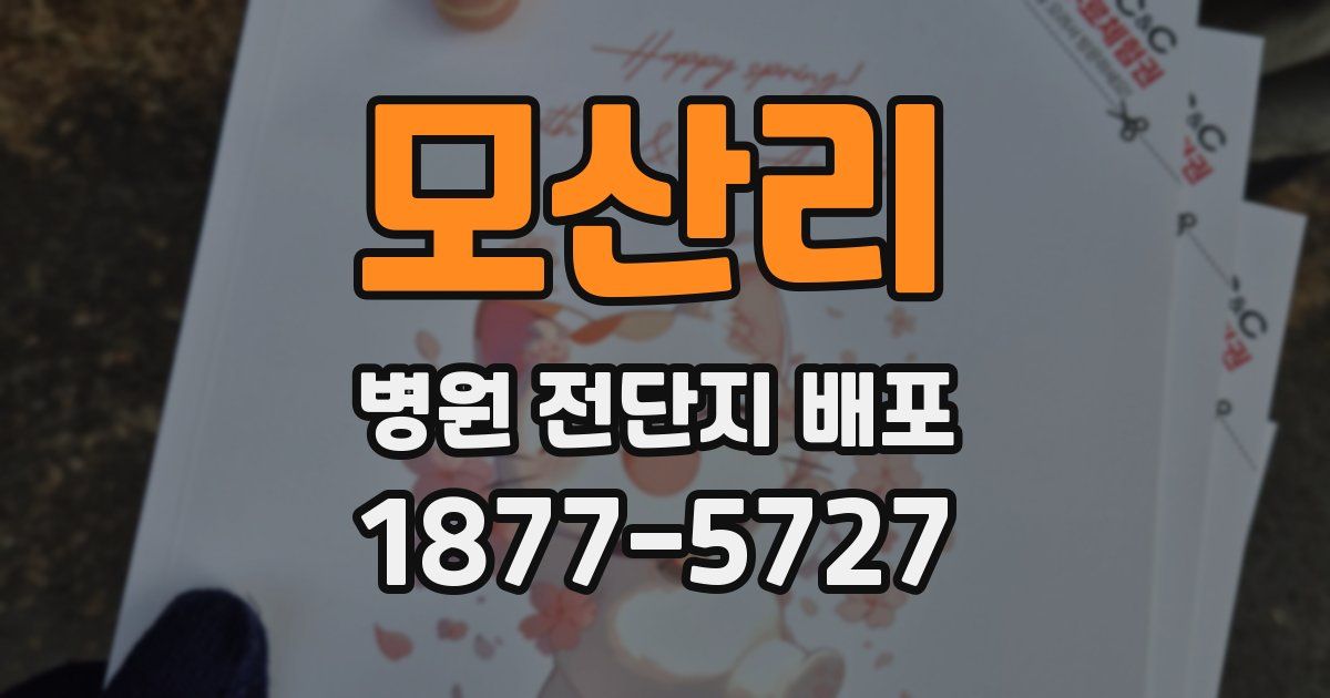 모산리 병원 전단지 배포