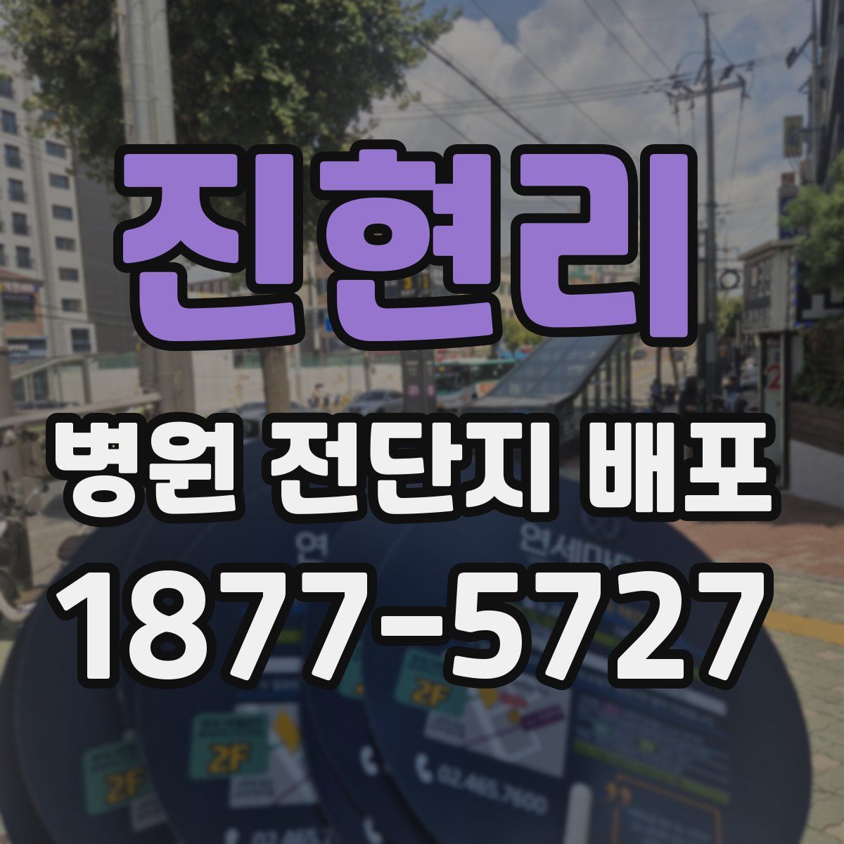진현리 병원 전단지 배포
