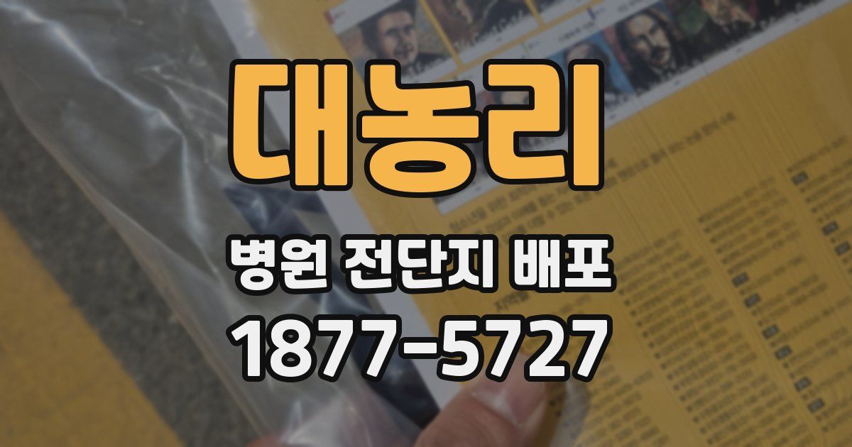 대농리 병원 전단지 배포