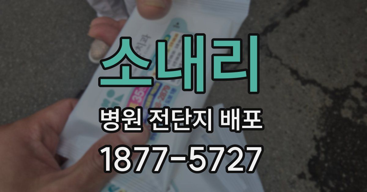 소내리 병원 전단지 배포