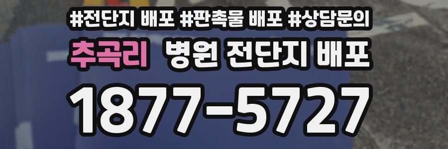 추곡리 병원 전단지 배포