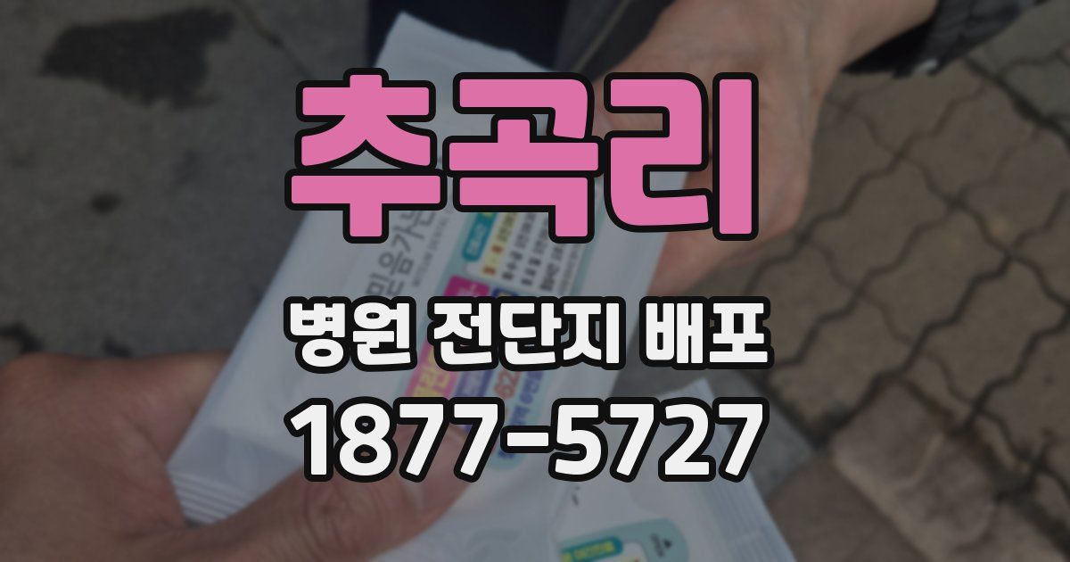 추곡리 병원 전단지 배포