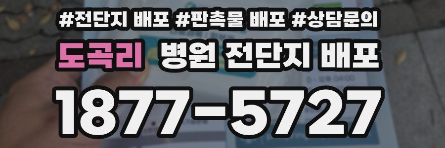 도곡리 병원 전단지 배포