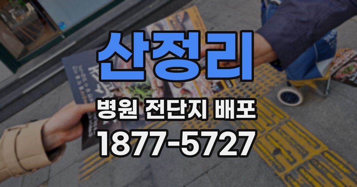 산정리 병원 전단지 배포