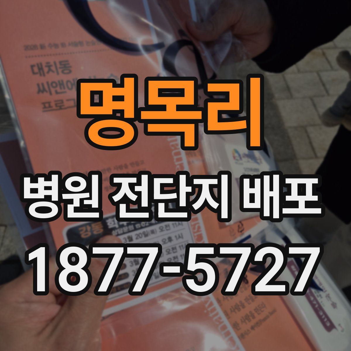 명목리 병원 전단지 배포