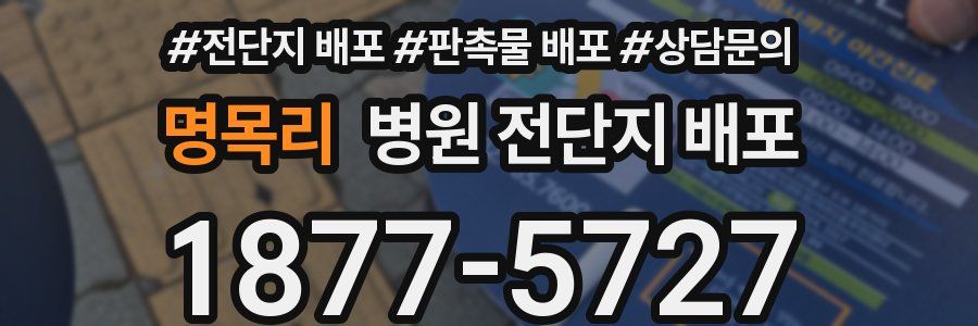 명목리 병원 전단지 배포