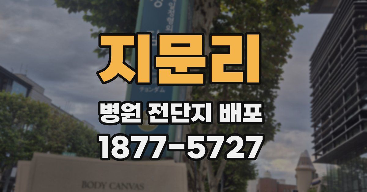 지문리 병원 전단지 배포