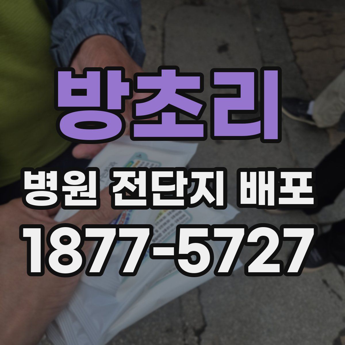 방초리 병원 전단지 배포