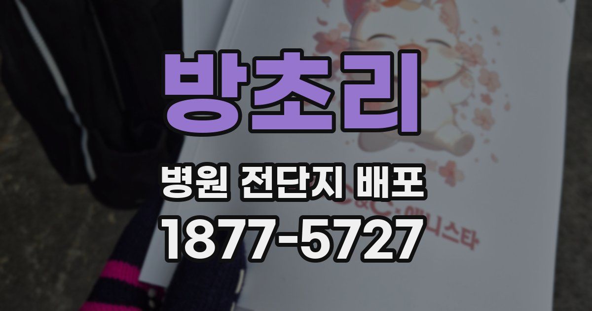 방초리 병원 전단지 배포