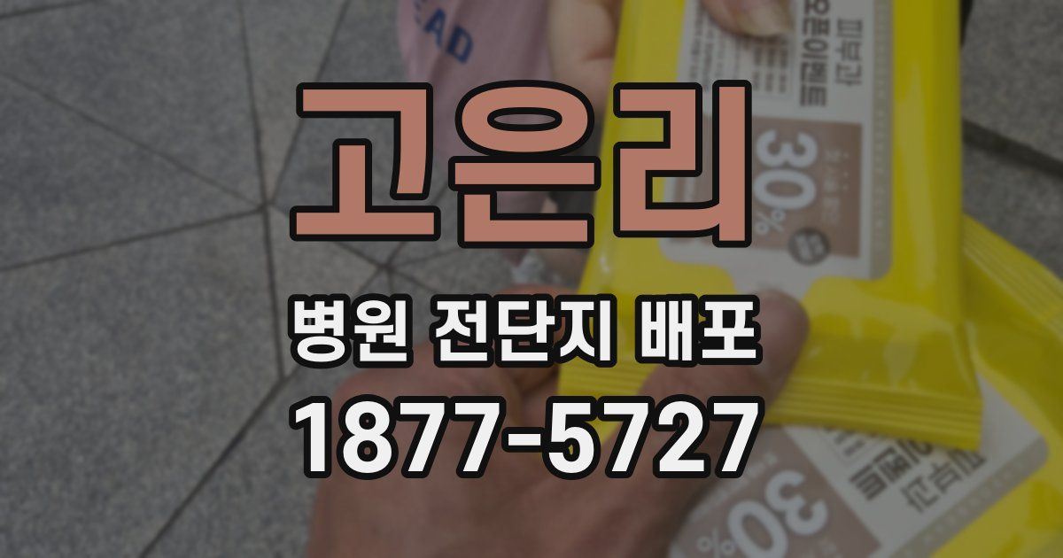 고은리 병원 전단지 배포