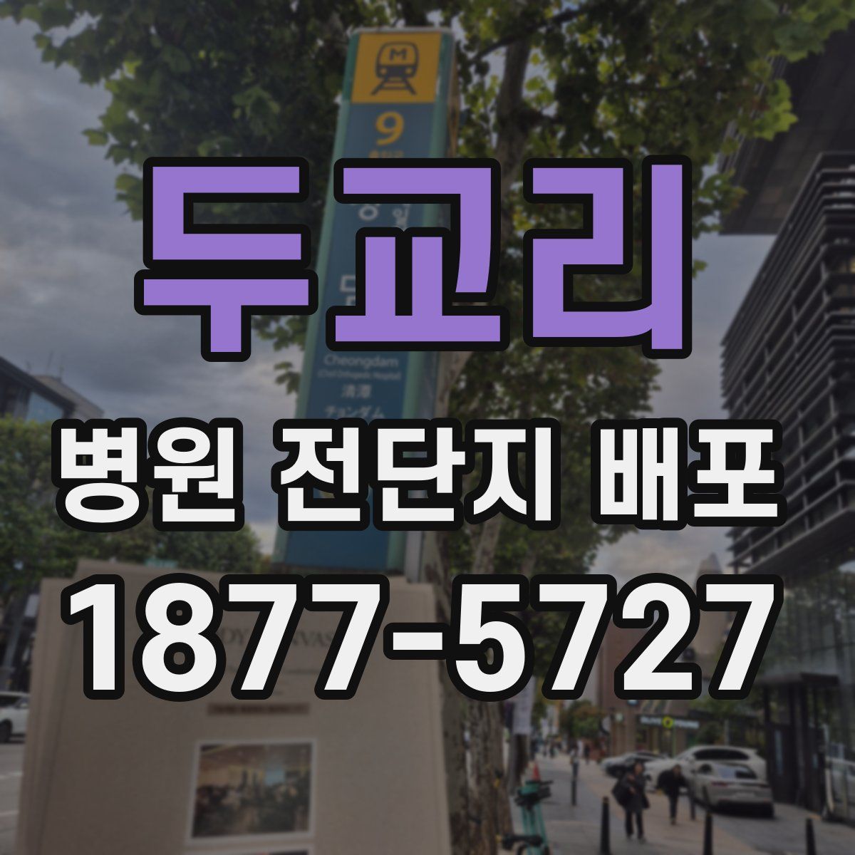 두교리 병원 전단지 배포