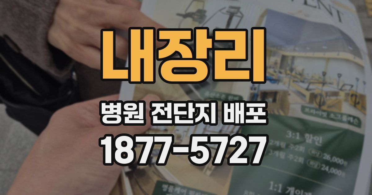 내장리 병원 전단지 배포