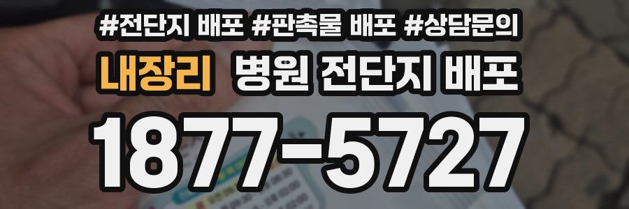 내장리 병원 전단지 배포
