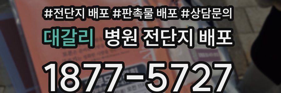 대갈리 병원 전단지 배포