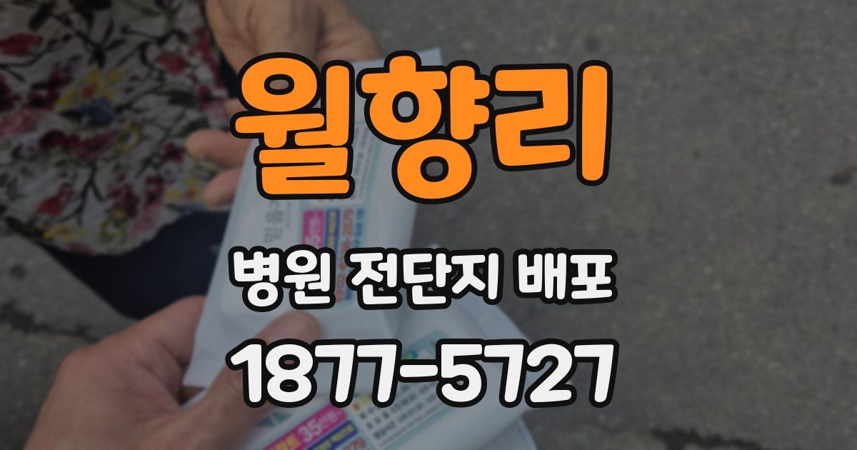 월향리 병원 전단지 배포