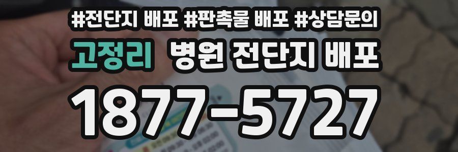 고정리 병원 전단지 배포