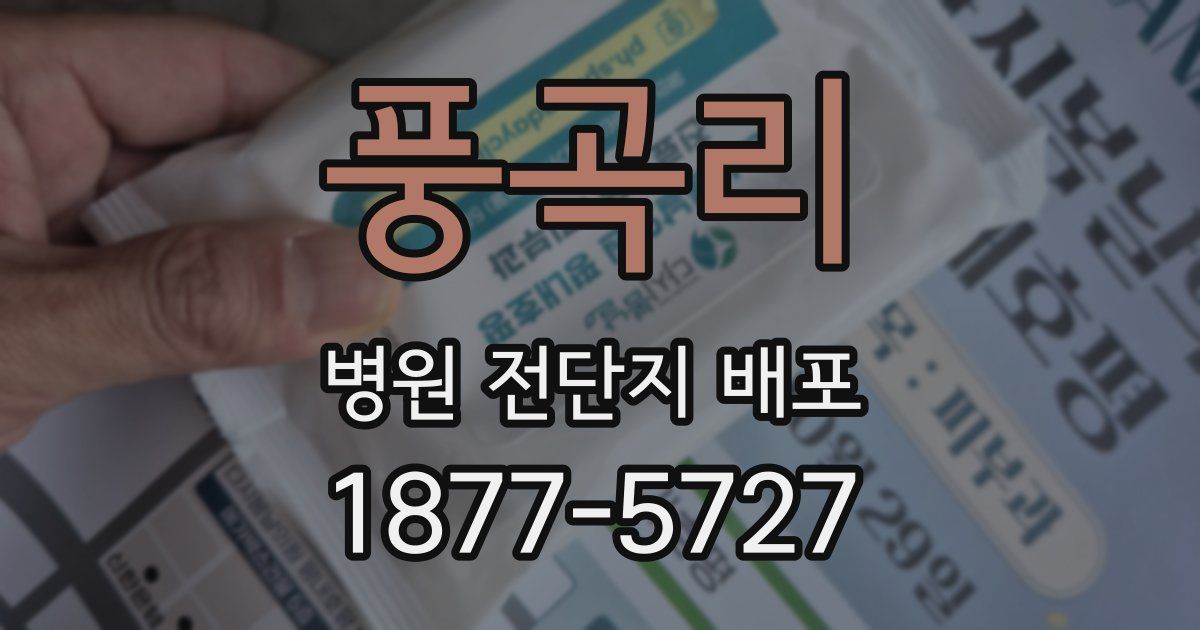 풍곡리 병원 전단지 배포