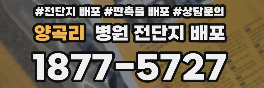 양곡리 병원 전단지 배포