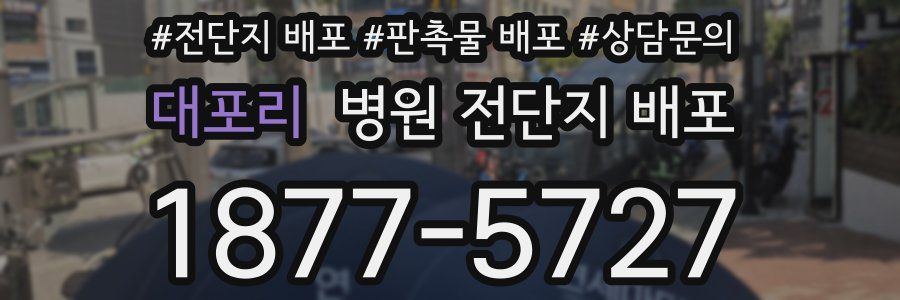 대포리 병원 전단지 배포