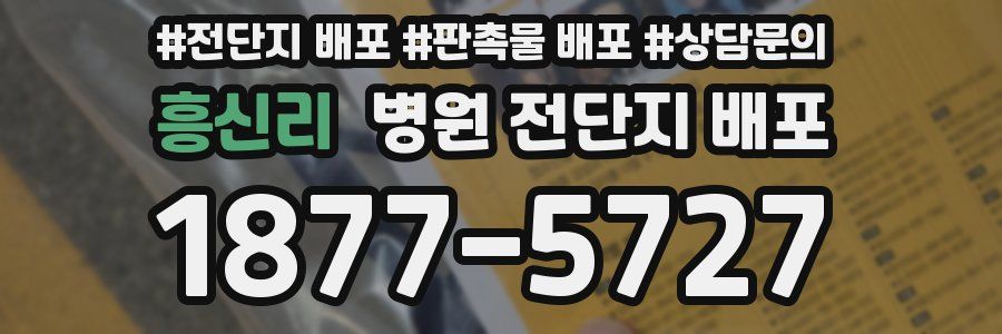 흥신리 병원 전단지 배포